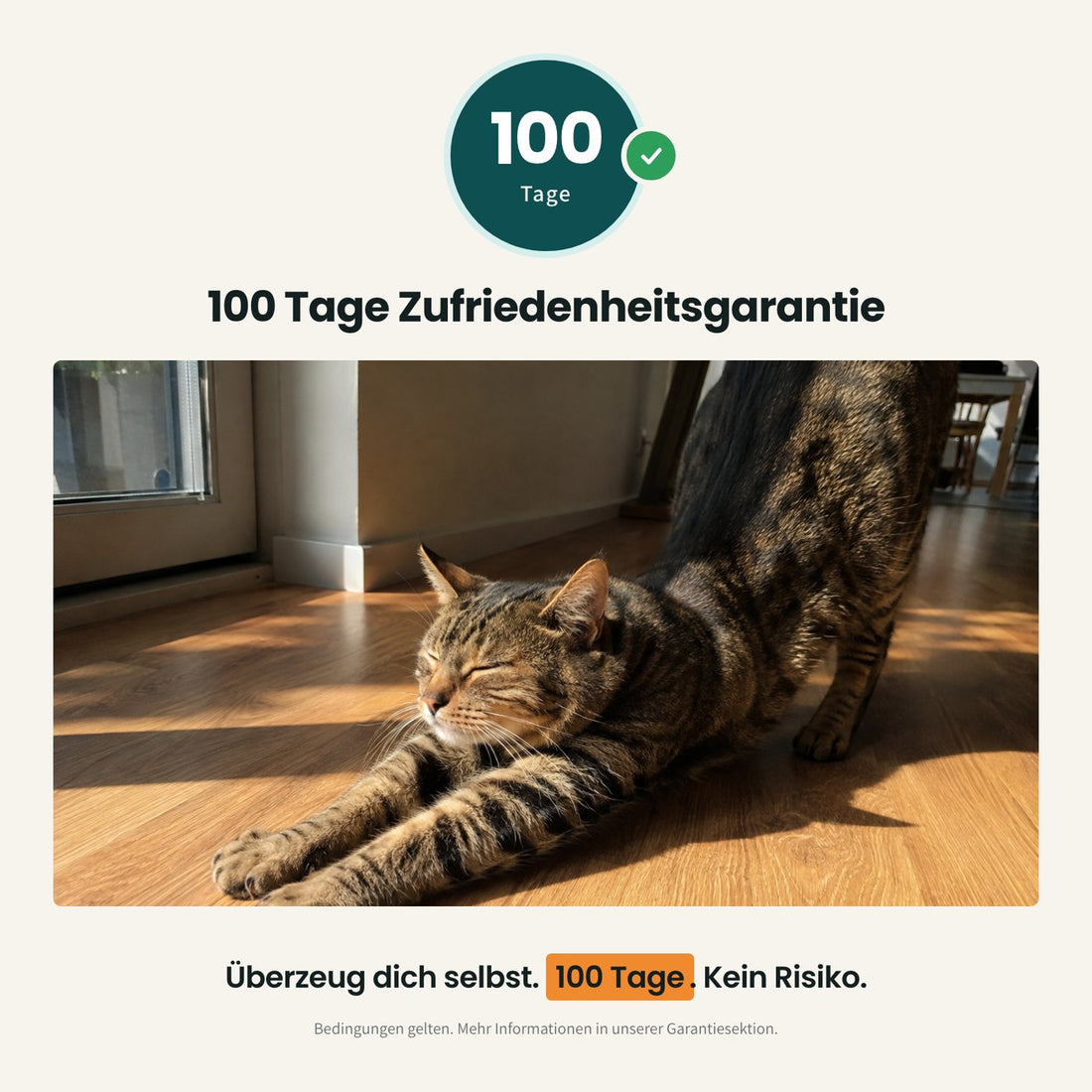100 Tage Zufriedenheitsgarantie