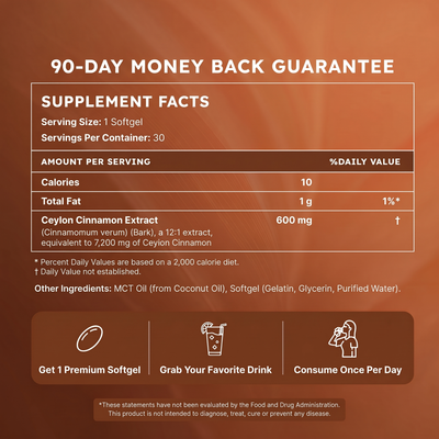 Kovar Ceylon Cinnamon 7200mg – with MCT Oil