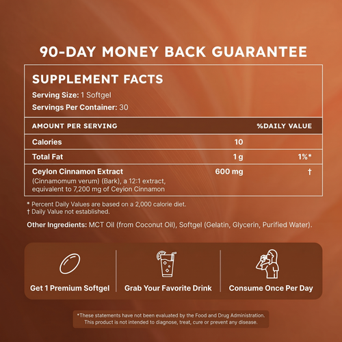 Kovar Ceylon Cinnamon 7200mg – with MCT Oil