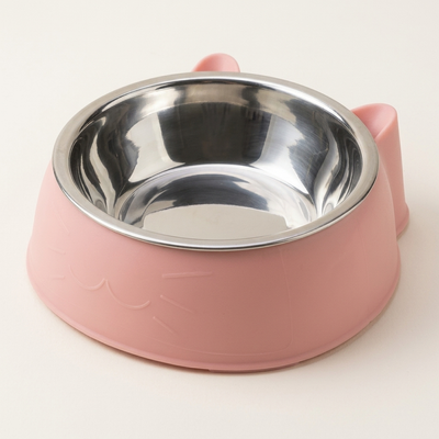 KovarPets Edelstahl-Napf in Rosa mit Katzenohren